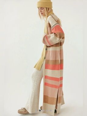 NWT FREE PEOPLE WE THE FREE COLOR STUDY MAXI CARDIGAN